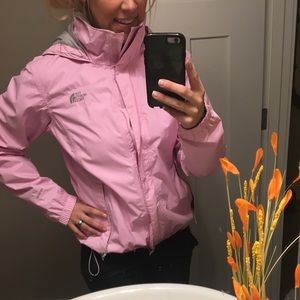 North face jacket/ shell light pink women’s large